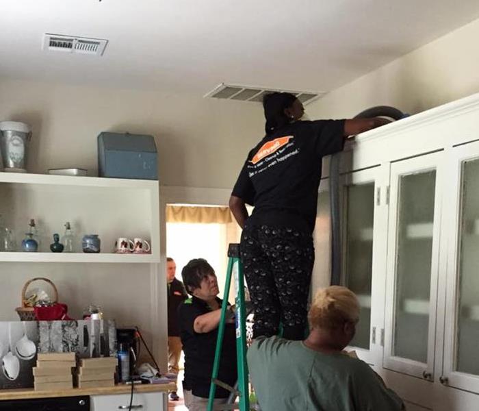our team cleaning a clients house